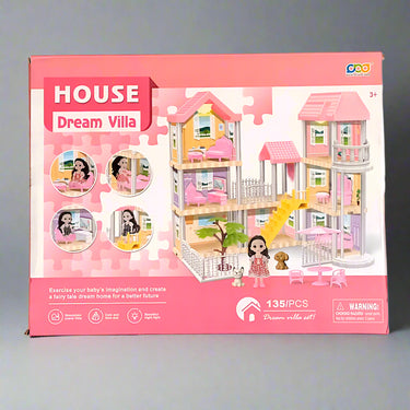 DOLL HOUSE DREAM VILLA SET - 135PCS